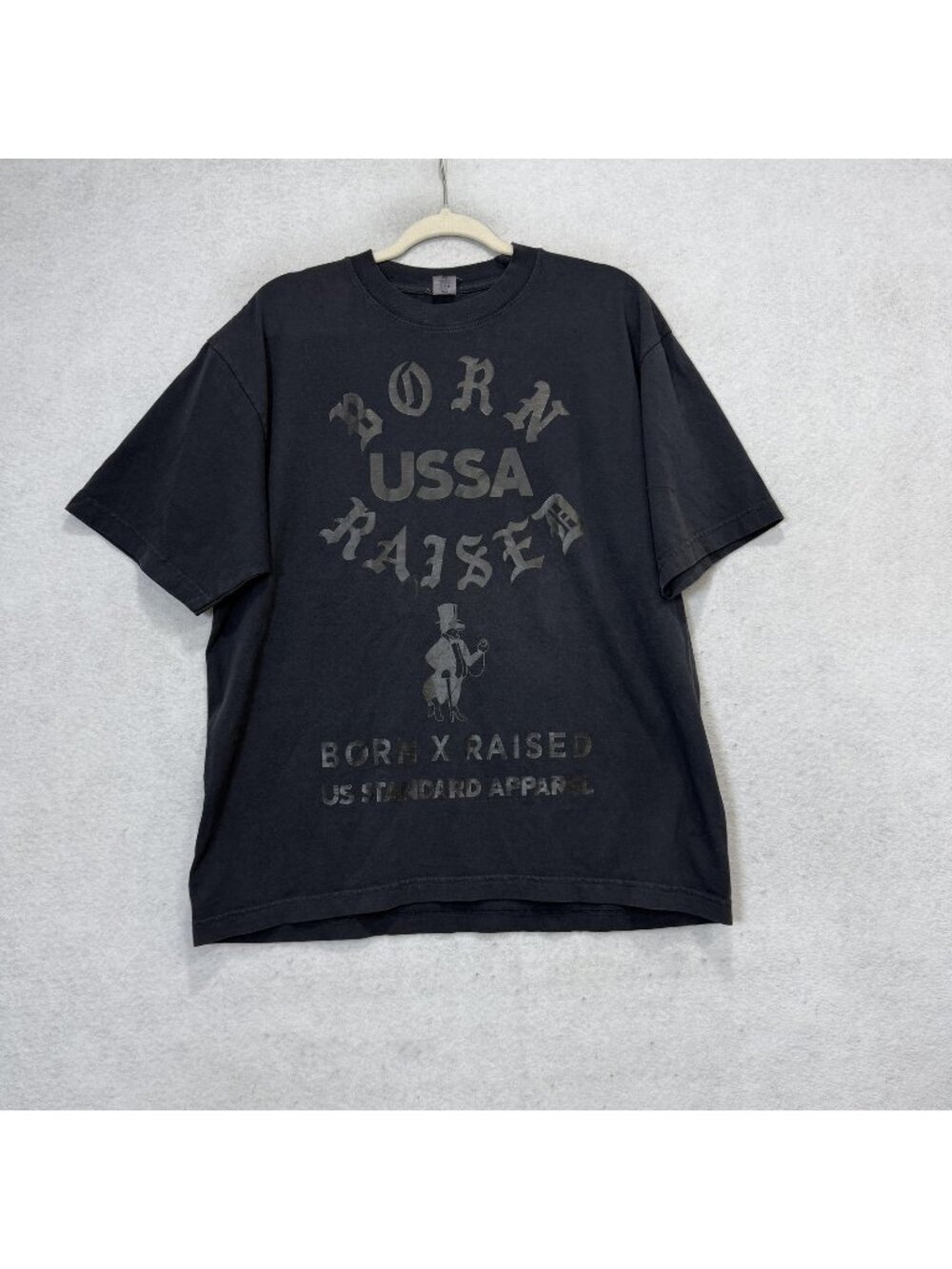 Born X Raised Shirt Mens Large Black Born USSA Raised Graphic Tee Cotton